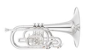 YAMAHA - MARCHING MELLOPHONE YMP-204MS, IN F, 3 VALVES, SILVER-PLATED